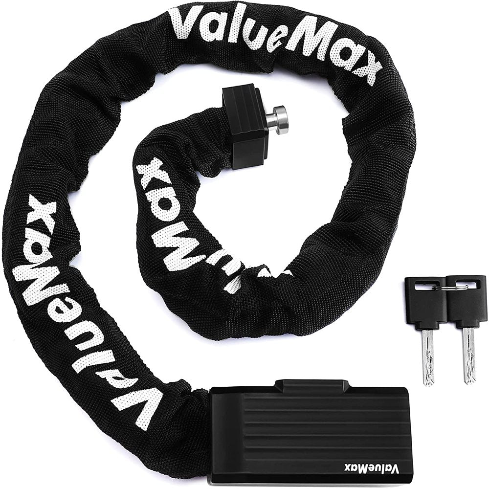 Valuemax Bike Chain Lock, with 2 Sturdy Stainless Keys, 3.2 Feet (38-1/4'') Heavy Duty anti Theft Security Chain Lock