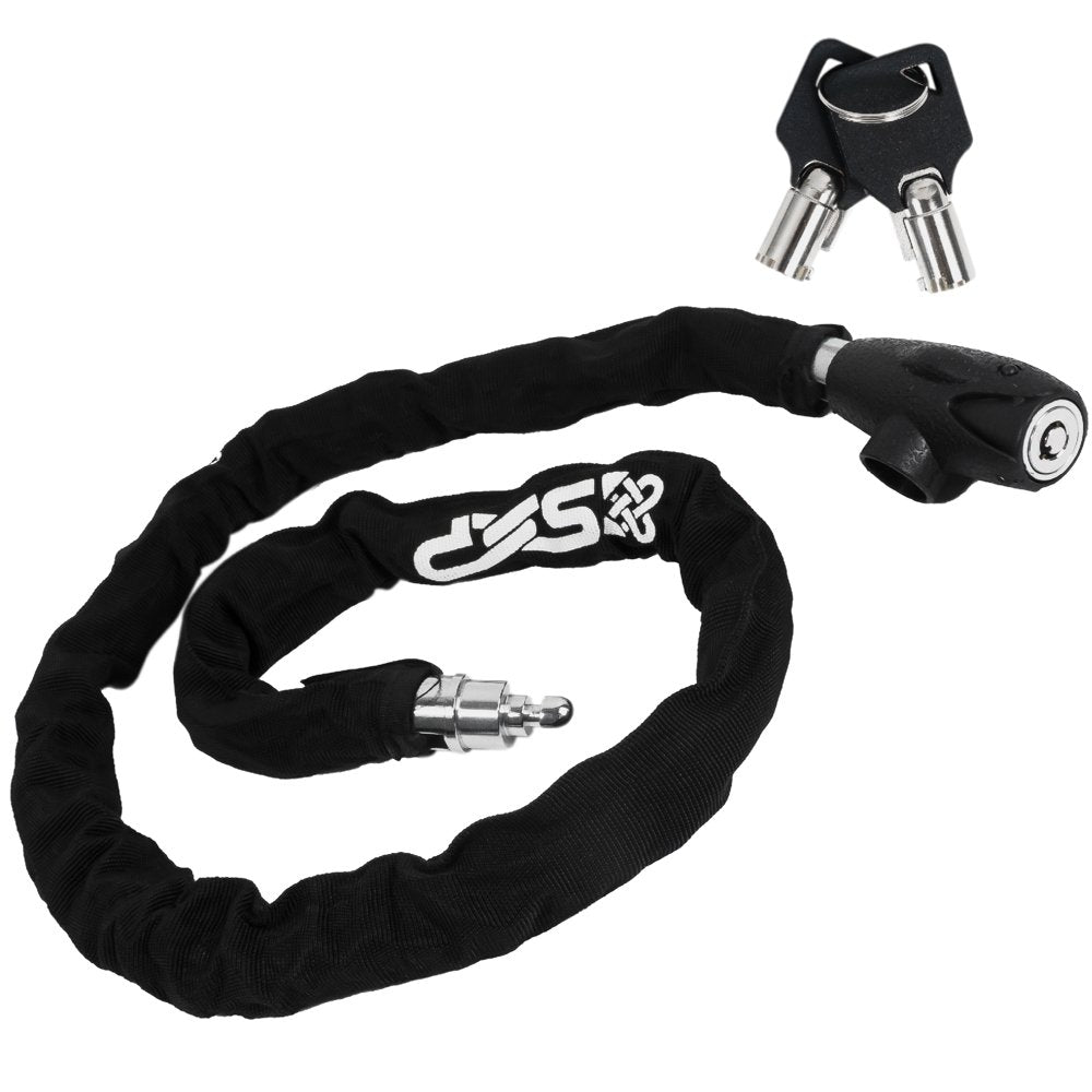 Five Oceans Bike Chain Lock, Keyed anti Theft Bike Locks Heavy Duty, Security Key Bicycle Lock with Mounting Bracket, 4 Feet Long for Bike, Motorcycle, Bicycle, Door, Gate, Fence - FO3959