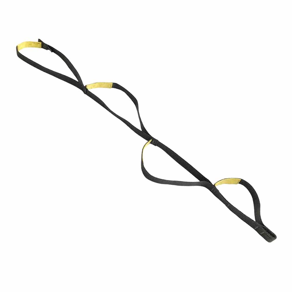 110Cm Webbing Strap Ladder Rappelling Ascending Climbing Rope Aider Foot Ascender Loop for Sailboat Work at Height Hiking Camping