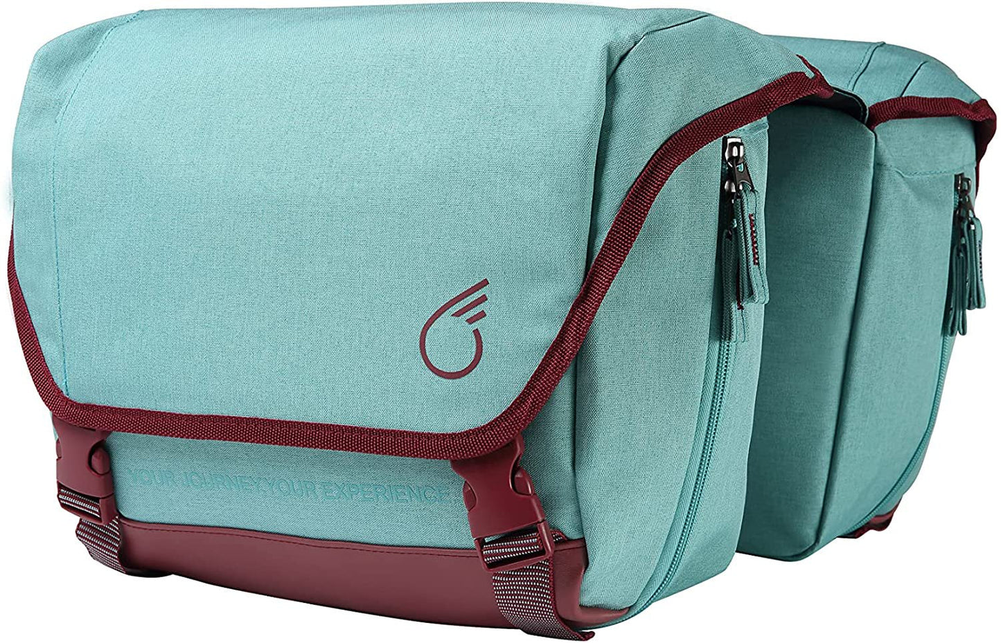 Sixthreezero Bicycle Pannier Bag Rear Rack Trunk with Waterproof, Double Sided, Carry Handle, Teal