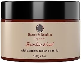 Beards & Bourbon, Bourbon Neat, Beard Butter: Best Beard Butter with Shea, Jojoba Coconut & Vitamin E for a Healthy, Strong, Shiny Beard, Hair Growth-Promoting 4oz