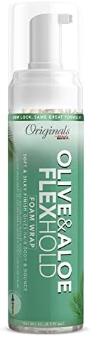 Originals by Africa's Best Olive Oil Foam Wrap Lotion, 6.5oz Bottle, Natural Conditioning, Alcohol Free Flexible Hold, Moisturizes and Helps Strengthen Hair