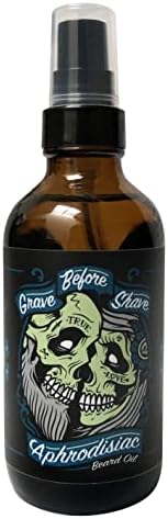 Grave Before Shave Leather/Cedar-wood scent Beard Oil 4 oz. BIG BOTTLE