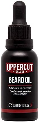 UPPERCUT DELUXE Conditioning Beard Oil, Patchouli & Leather Scent, 1 fl. oz.