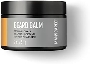 MANSCAPED® Beard Balm, UltraPremium Styling Pomade with Shea Butter, Coconut Oil & Beeswax Moisturizes, Softens, Strengthens & Shines Beards, Mustaches & Facial Hair, (2 oz)