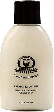 Mr Rugged Beard Conditioner for Men - Formulated Leave in Beard Softener Lotion with All Natural Ingredients - Beard Moisturizer for Healthy Beard Growth - Paraben Free (4 oz.)