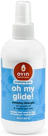 Oyin Handmade Oh My Glide! Prestyling Detangler with Avocado Oil and Organic Aloe Vera| Hair Detangling Spray| 8oz