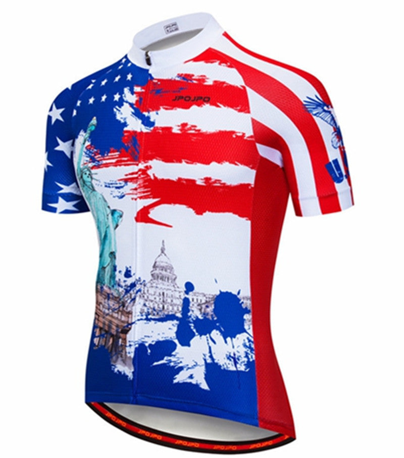 Men's And Women's Summer Cycling Jersey Tops, Breathable Outdoor Cycling Jerseys - Blue Force Sports