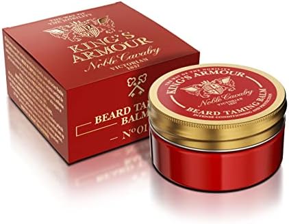 King’s Armour Beard Balm (1.69 oz)–Styles, Strengthens, Softens and Grooms Beards and Mustaches – Natural Beard Balm for Men with Argan, Jojoba and Sweet Almond Oils