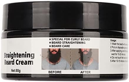 Men Beard Conditioner, Moisturizing Beard Conditioner, Reducing Frizz Moisturizing Softening Straightening Beard Cream for Men 2.8oz