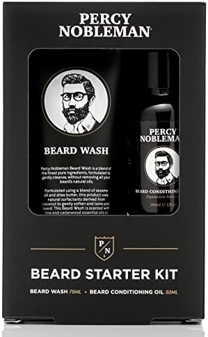 Percy Nobleman Beard Starter Kit, A Beard Grooming Kit Containing Beard Oil and Wash, 30ml / 75ml