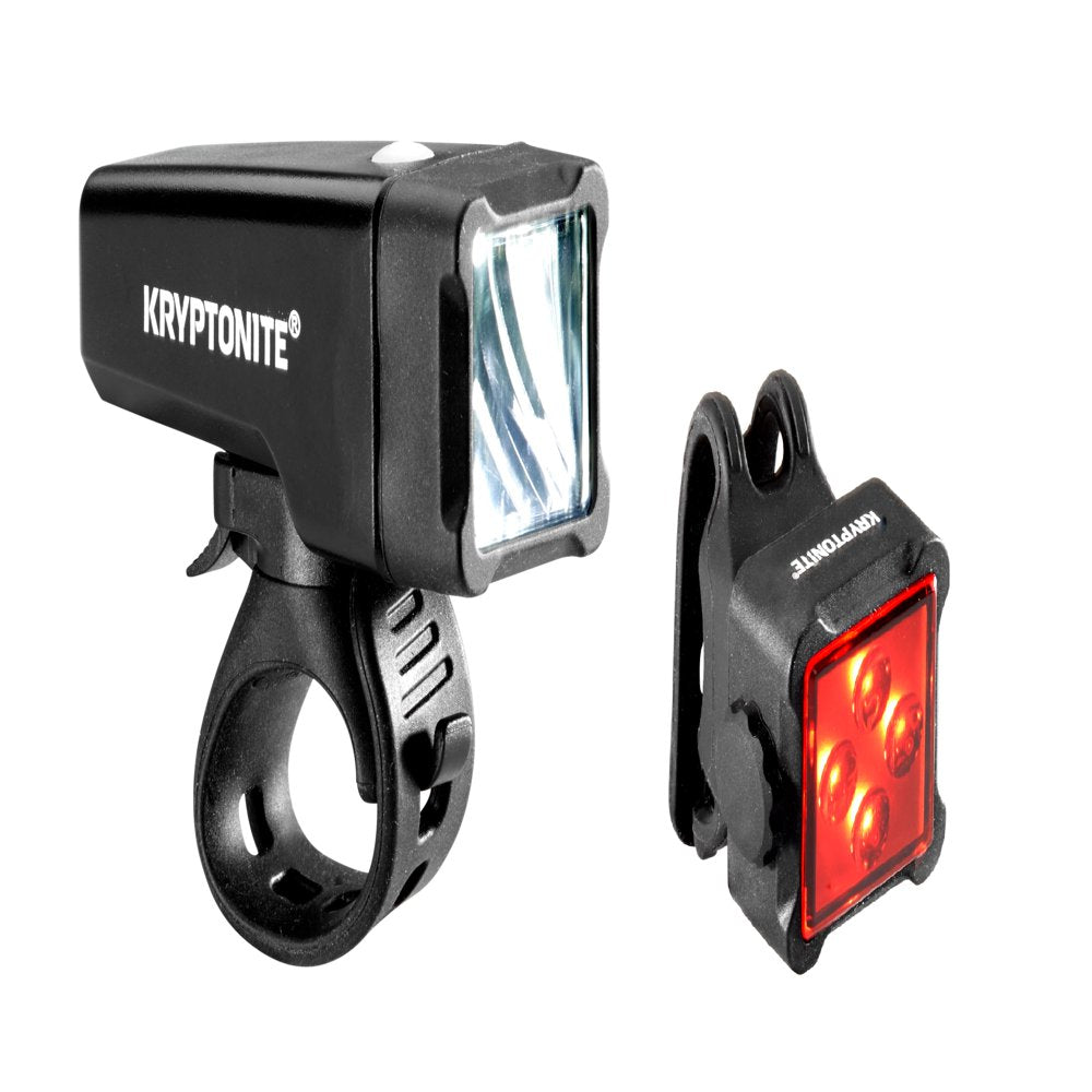 Kryptonite Pulsar F-100L USB Front LED Bicycle Headlight & Comet R150 USB Rear LED Bicycle Indicator Light