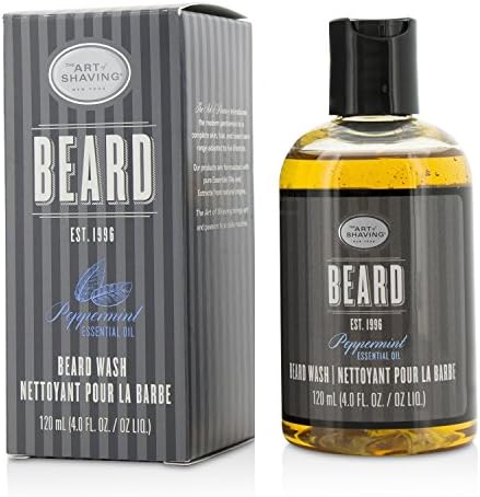The Art of Shaving Beard Wash - Leaves Beard Hair Clean & Soft, Removes Dirt, Oil, & Impurities, Peppermint, 4 Fl Oz