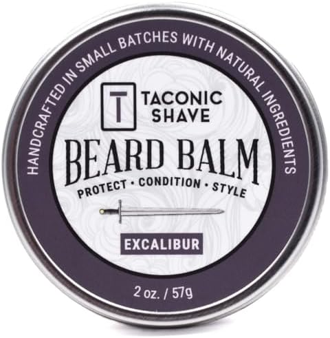 Taconic Shave. Conditioning Beard Balm for Men, Shines, Conditions, Holds & Smooths | All Natural Formulation. 2 Ounce Size (Excalibur)