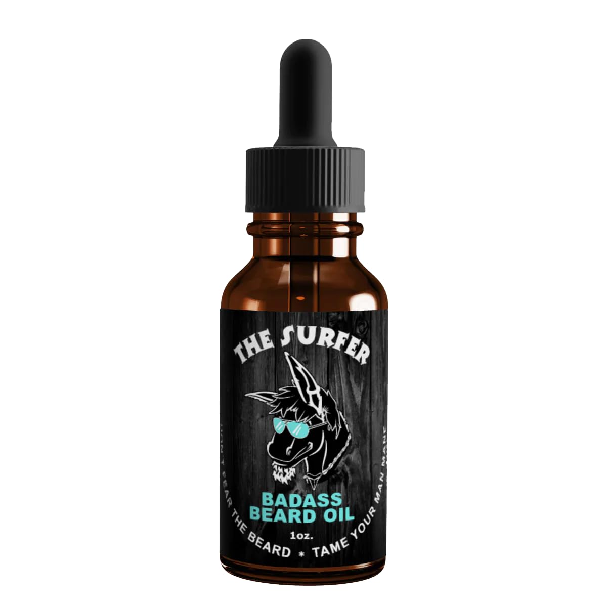 Badass Beard Care Beard Oil For Men - Surfer Scent, 1 oz - 100% Natural and Organic Food-grade Ingredients, Soften Hair and Hydrate Skin