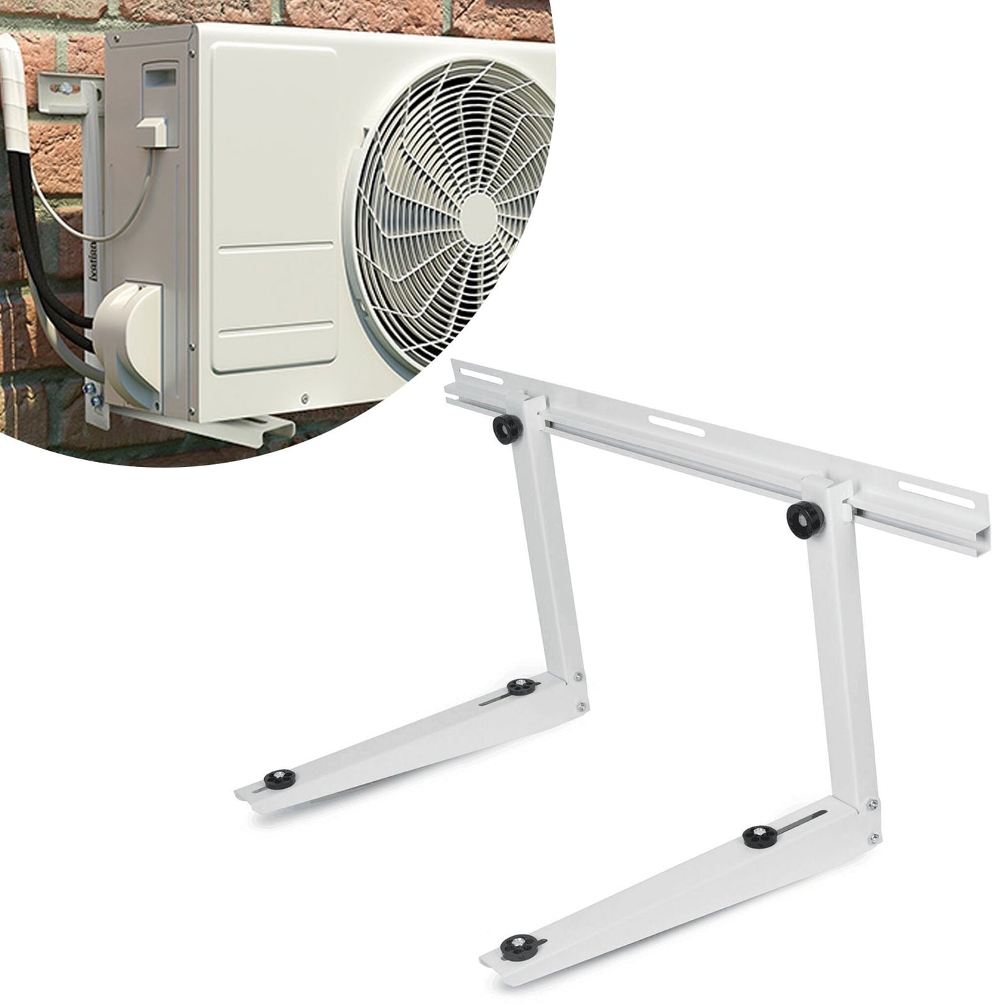 Kojem Wall Mounting Air Conditioner Bracket Supports Universal Ductless Mini Split AC Heat Pump Systems Steel Heavy Duty Hold up to 265 LBS