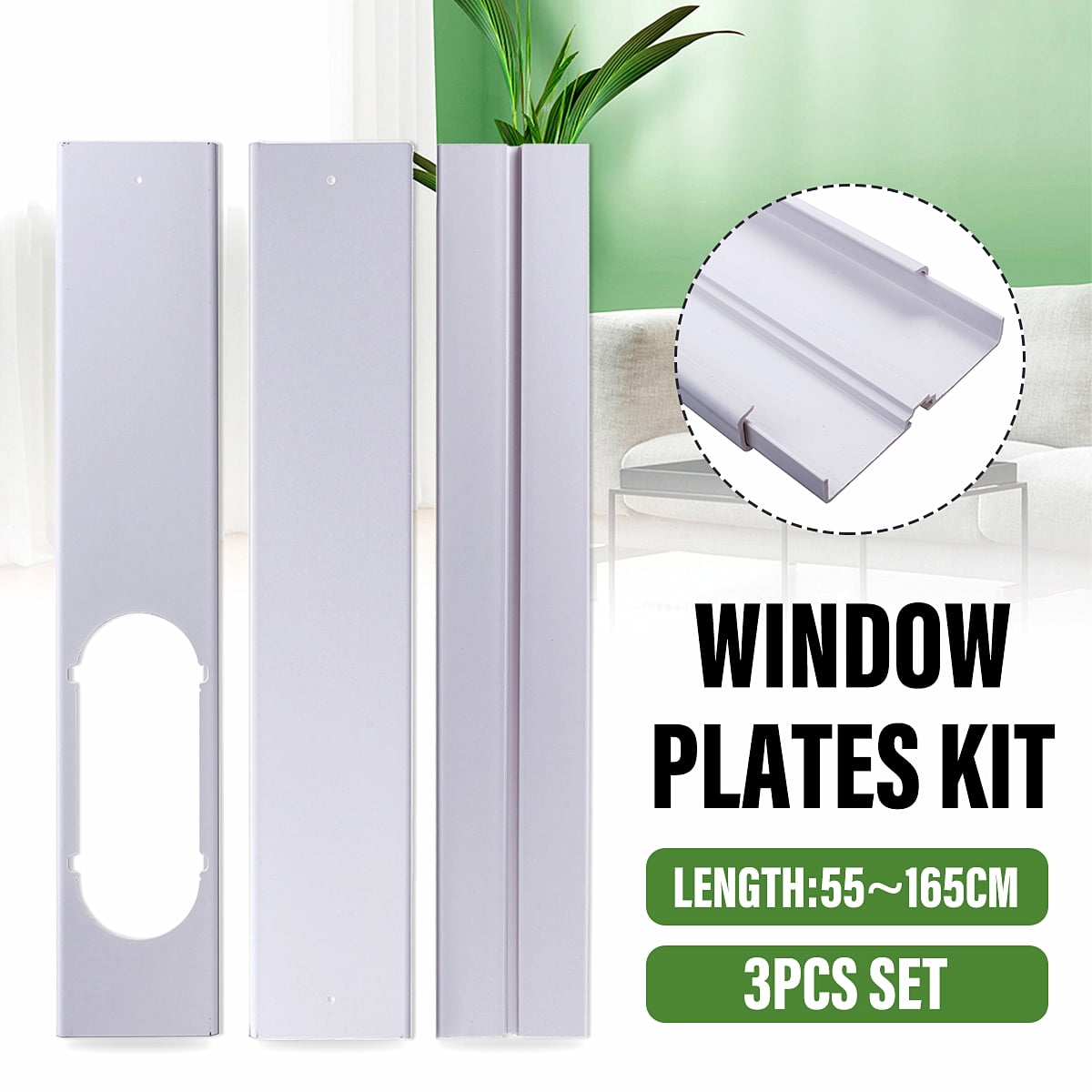 Portable AC Vent Kit Fits 5.9 Diameter Hose Window Slide Kit Plate for Air Conditioner