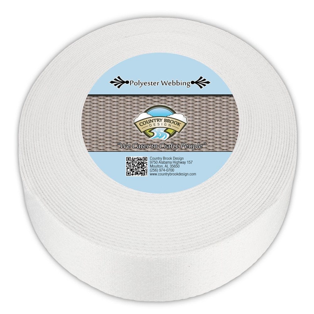 Country Brook Design® 1 1/2 Inch Printable Heat Set Polyester Webbing, 50 Yards