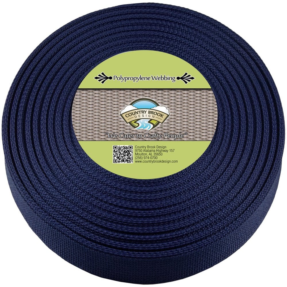 Country Brook Design® 1 Inch Brown Heavy Polypropylene Webbing, 25 Yards