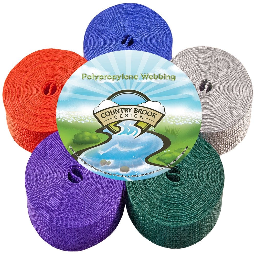 Country Brook Design® 1 Inch Polypro Webbing, 5 Yards of 5 Assorted Colors #1