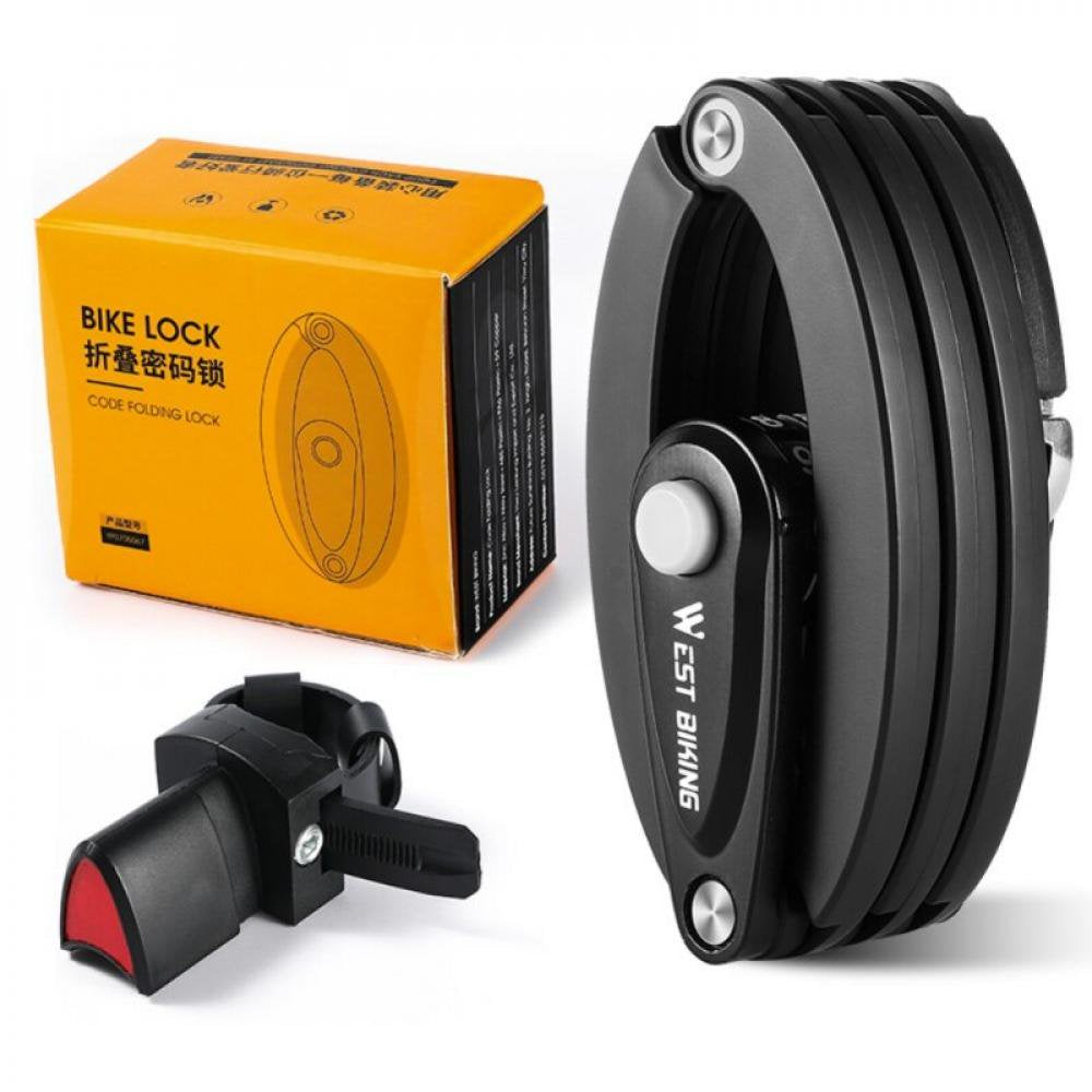 Praeter Foldable Bicycle Lock MTB Road Bike Chain Lock Safety Anti-Theft Scooter Electric E-Bike Lock Cycling Accessories