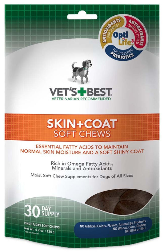 Vet's Best Skin & Coat Soft Chews 1ea/4,2 oz, 30 ct
