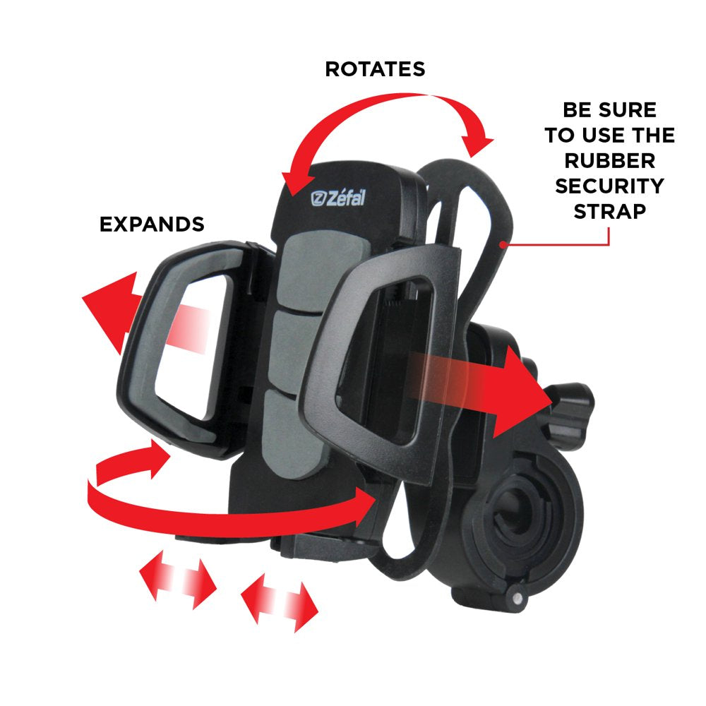 Zefal Bike Handlebar Phone Mount, Fits Iphone, Samsung, Android, Most Sizes and Models