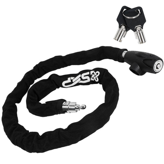 Five Oceans Bike Chain Lock, Keyed anti Theft Bike Locks Heavy Duty, Security Key Bicycle Lock with Mounting Bracket, 4 Feet Long for Bike, Motorcycle, Bicycle, Door, Gate, Fence - FO3959