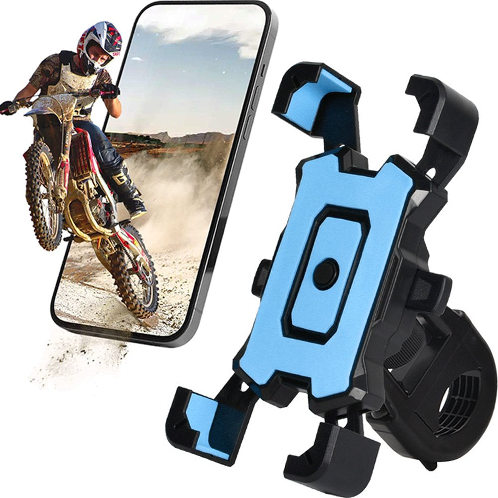 Bike Phone Mount, Easy Install and Quick Release Bicycle -Handlebar Clip for Bicycle Scooter-Motorcycle Handlebar Phone Mount, Bike Phone Holder for Iphone and More 4.7-6.8 Inch Cell Phone (Black)