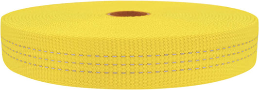 1 Inch Nylon Tubular Webbing Tape UIAA Certified 4000Lb Heavy Duty for Climbing Rescue Rope Works Survival Outdoor General Purposes 1" X 30Ft / 10 Yards,Lemon Yellow