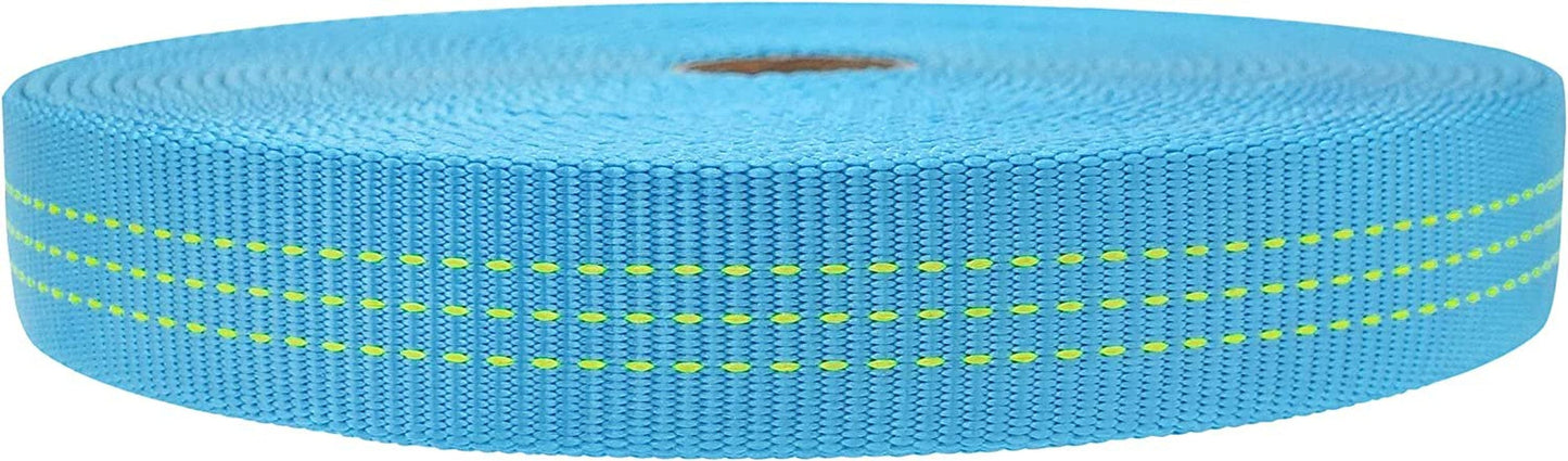 1 Inch Nylon Tubular Webbing Tape UIAA Certified 4000Lb Heavy Duty for Climbing Rescue Rope Works Survival Outdoor General Purposes 1" X 30Ft / 10 Yards,Lemon Yellow