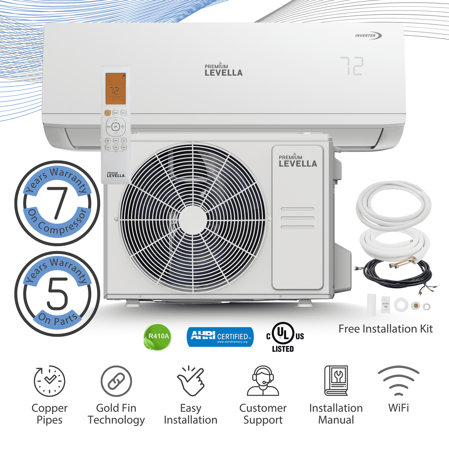 12000 Btu Air Conditioner Type Mini Split 20.8 SEER2 Inverter AC Ductless Heat Pump 110V