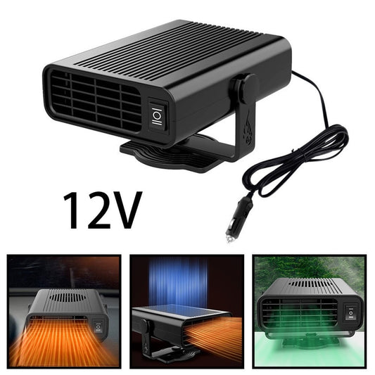12V 2 in 1 Portable Car Cooler. Auto Electronic Air Conditioner Fan Fast Cooling Car Heater Heating/Natural Wind Function