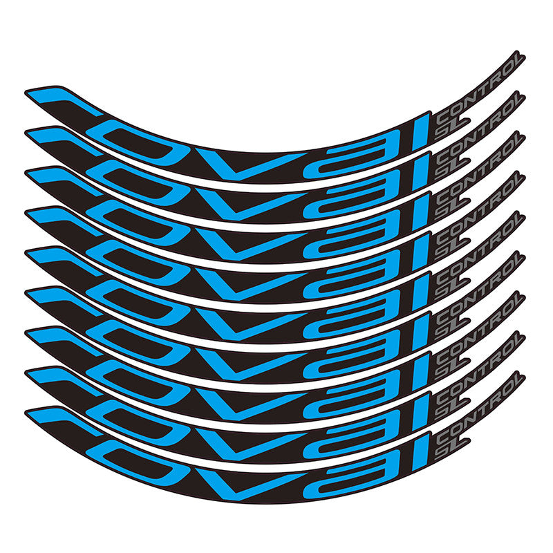 Mountain Bike Width Rim Wheel Set Color Change Sticker - Blue Force Sports