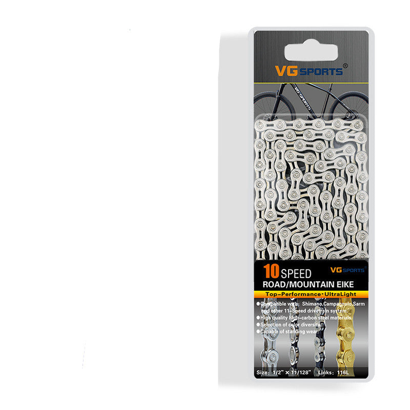 Road Bike Chain Golden Colorful Hollow Variable Speed Chain - Blue Force Sports