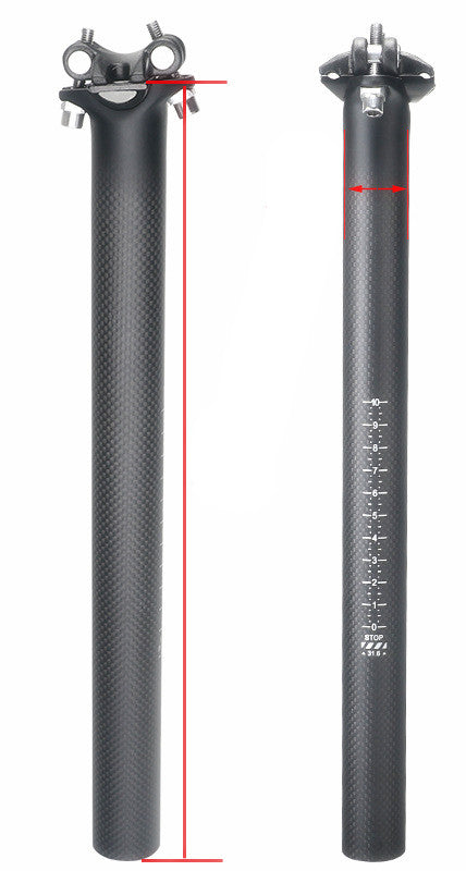 Non-Standard Carbon Fiber 3K Joint Mountain Road Bike Seat Tube Balance Bike - Blue Force Sports