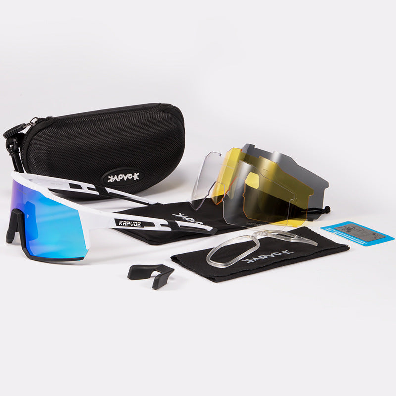 Cycling Glasses Polarized Goggles Mountain Road Bike Glasses - Blue Force Sports