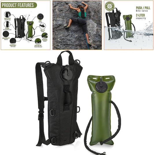 2024 Hydration Backpack with 3L Water Bladder BPA Free Lightweight Insulation Hiking Pack Tactical Backpack Men Women