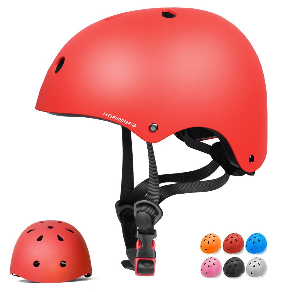 KORIMEFA Kids Bike Helmet, Toddler Bicycles Helmets for 1-8 Years Boys Girls, Adjustable Cycling Multi-Sport Helmet for Football Roller Skating Scooter