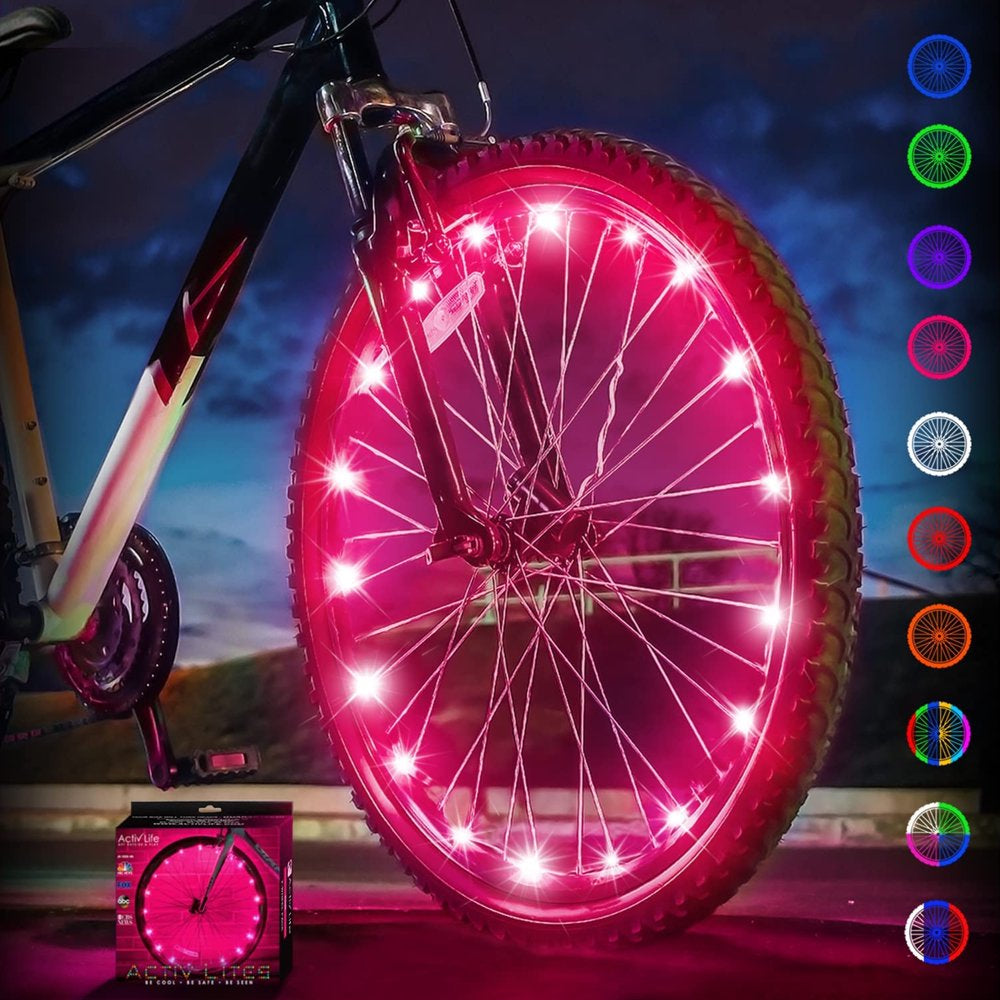 Activ Life LED Bike Wheel Lights Bicycle Spoke Light Accessories for Night Riding Multicolor