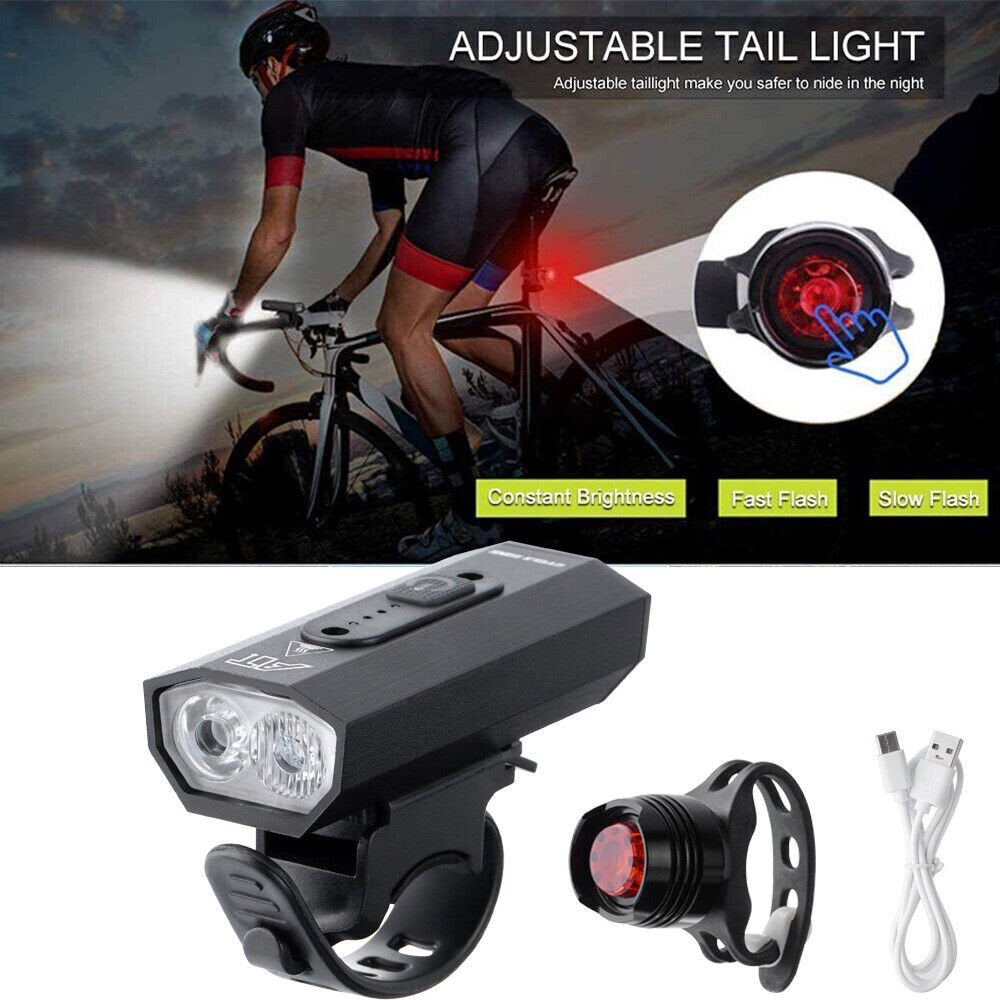 Nextirrer 1000LM USB Rechargeable Bike Lights Accessories for Night Riding, Bike Headlight Rear Light for Adult Kids