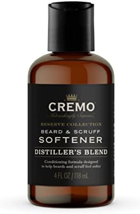 Cremo Reserve Blend Beard Scruff Softener Softens and Conditions Coarse Facial Hair Of All Lengths In Just 30 Seconds - Black, 4 Fl Oz