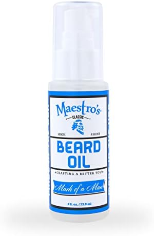 Maestro's Classic BEARD OIL | High-Shine Moisturizing & Taming for All Beard Types & Lengths- Mark of a Man Blend, 2 Ounce