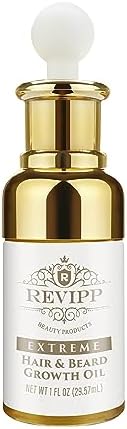 REVIPP Hair & Beard Growth Oil – Promotes Growth, Combats Itching, Dandruff, and Grey Hair – Enriched with Hemp Seed & Jojoba Oils – All-Natural, Cruelty-Free, Refreshing Peppermint Scent, 1 Oz