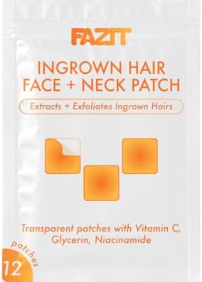FAZIT Ingrown Hair Beard Patch - Ingrown Hair Treatment For Beard Area - Ingrown Hair Pads - Hair Remover For Facial Area - Hair Removal For Men - Hair Removal For Men