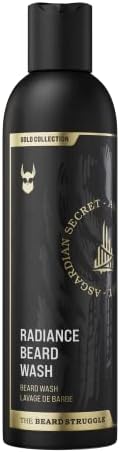 The Beard Struggle - Radiance Beard Wash - Gold Collection, Asgardian Secret - Cleanse, Nourish, & Softens Beard - Viking Beard Wash for Men (8 Fl oz)