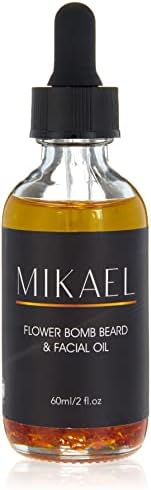 Mikael Natural Beard Oil for Men | Essential Oils Beard Conditioner for Men | Organic Beard & Facial Oil for scarring & Dryness | 2 fl.oz