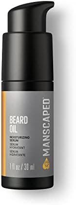 MANSCAPED® Beard Oil, UltraPremium Moisturizing Serum with Jojoba Seed, Sunflower, Sweet Almond Oils for Healthy Shine, (1 fl oz)