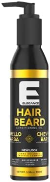 E Elegance Hair & Beard Conditioning Oil - Highly Moisturizing And Lightweight Beard Conditioner For Men, Great Smell, 3.38 Oz