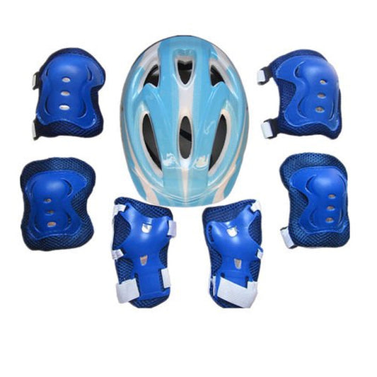 SAYOO 7PCS Toddler Girls Boys Protect Helmet Knee Elbow Wrist Pad Sets for Cycling Skate Bike